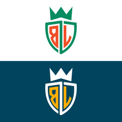 BL LB letter logo set design