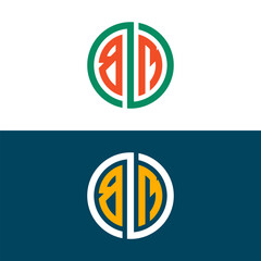 Fototapeta premium BM MB letter logo set design