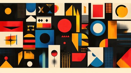 Graphic design and logo illustrations with vibrant symbols, ideal for creative agencies or modern branding needs