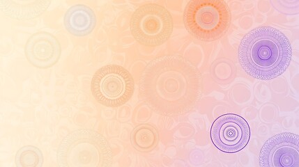 Pastel Mandala Designs On A Peach Background