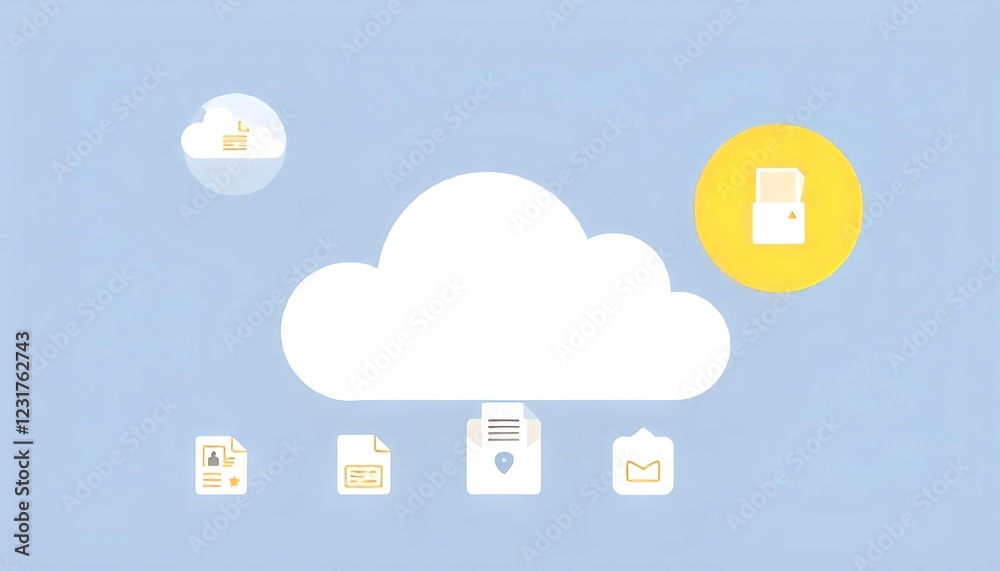 Poster cloud storage system with file transfer and data security