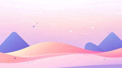 Pastel Mountainscape Soft Hues Tranquil Scene