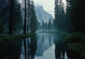 A river with trees on either side