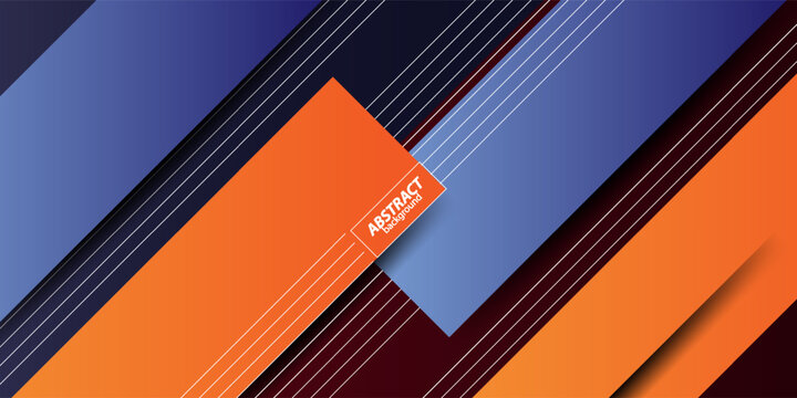 Abstract background in the form of bright paper cutouts with blue and orange rectangular patterns with a combination of soft gradient colors on the background. Vector Eps10