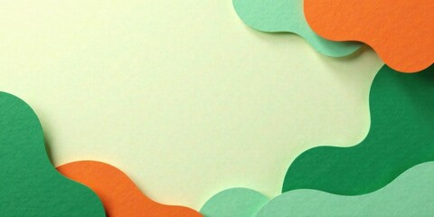 Abstract Pastel Paper Shapes Design with Central Space for Text or Image