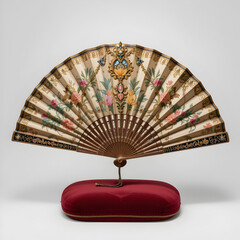 red fan isolated on white background