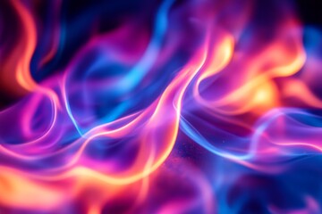 Obraz premium Vibrant colors dance in swirling patterns of flame and smoke creating an abstract composition of light and energy