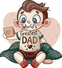  Father's day the child with a smile.