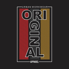 original apparel design typography vector illustration