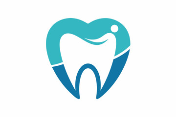 dental logo design concept on white background