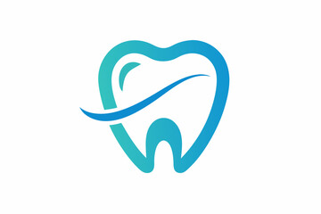 dental logo design concept on white background
