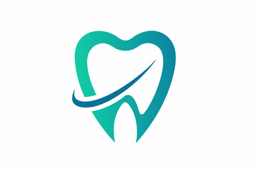 dental logo design concept on white background