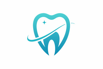 dental logo design concept on white background