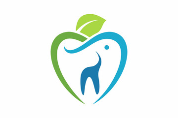 dental logo design concept on white background