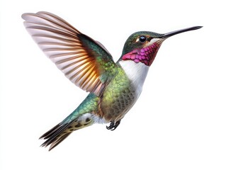 Fototapeta premium Hummingbird in flight garden oasis wildlife photography natural habitat close-up beauty of nature