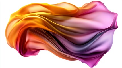 Obraz premium Abstract Colorful Fabric Swirl: A Dynamic Display of Hues and Textures