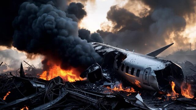 A passenger plane crash. 02.