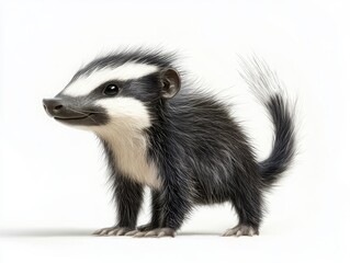 Curious badger discovering nature woodland habitat wildlife photography vibrant forest close-up perspective