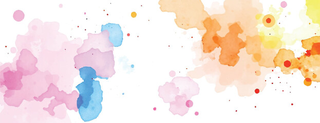 Holi colorful abstract liquid watercolor background with artistic, paint, splashes, grunge, splatter, texture, powder, Artwork for creative banner, card, template, effect, ink, blot design vector