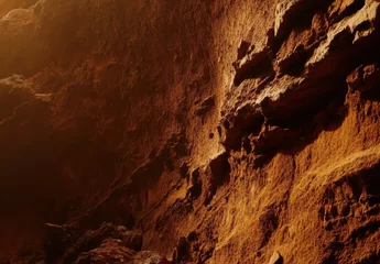 Acrylglasbilder Braun A rocky cliff with a reddish hue  © Carlos