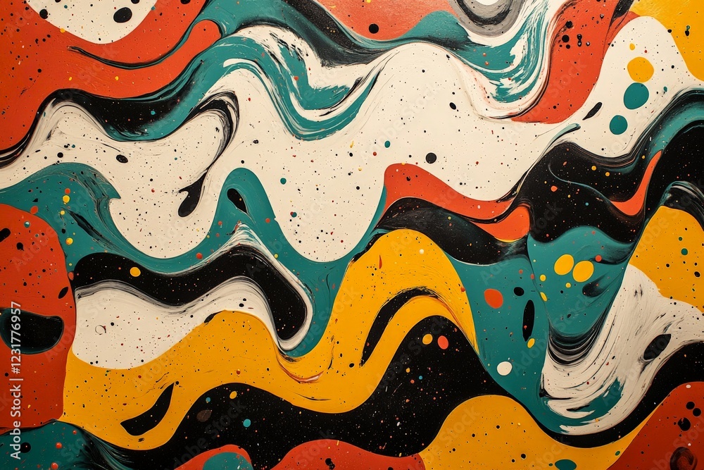 Fototapete colorful abstract patterns create a dynamic visual experience in vibrant fluid art design