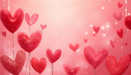 Romantic Valentine Hearts Background