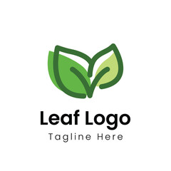 leaf logo vector illustration design