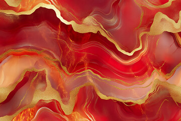 Seamless Abstract Agate Texture with Gold Veins – Luxury Marble Pattern