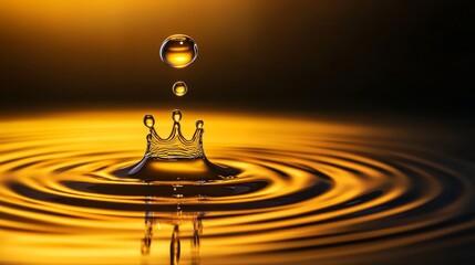 a slow motion shot of a water droplet