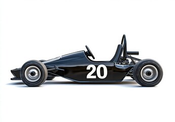 Obraz premium A black race car with the number 20 on it