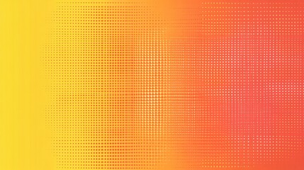 Fototapeta premium Vibrant Red Orange Dotted Halftone Gradient Pop Art Background