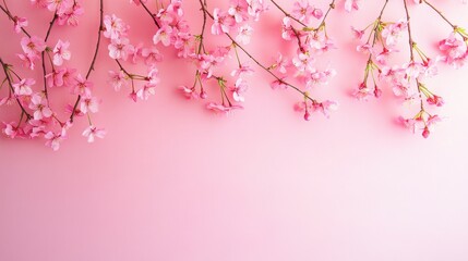 Fototapeta premium Pink Blossom Elegance A Serene Floral Backdrop Spring Inspiration