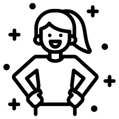 건강한 여자 아이콘