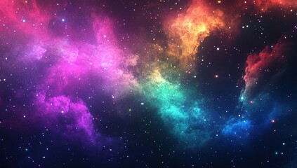 A colorful galaxy with a rainbow of colors