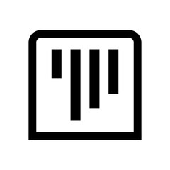 Kanban square icon in black and outline style
