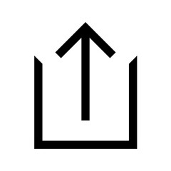 Arrow-up-from-square icon in black and outline style
