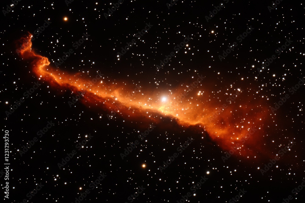 Poster vibrant cosmic nebula glowing in the vastness of space captured through advanced telescopic lenses