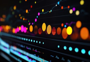 A colorful graph with many dots and lines
