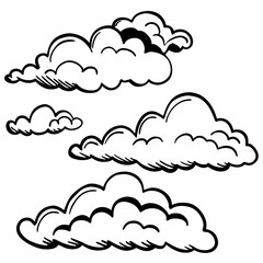 CLOUD LINE ART