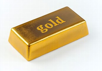 A gold bar with the word gold written on it