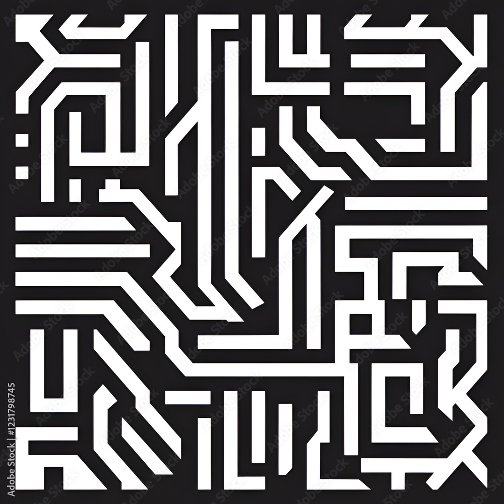 Poster abstract circuit board: a visually striking abstract artwork featuring a complex network of intercon