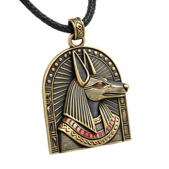 The amulet of anubis illustration on white background