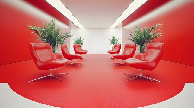 Luxury VIP seating area with red carpet, showcasing an exclusive and elegant atmosphere for premium events and sophisticated gatherings