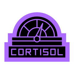 Fototapeta premium Cortisol Hormone Symbol