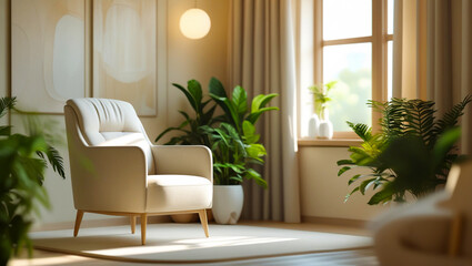 Simple soft focus of a calm, peaceful healthcare environment, perfect for adding stress management or mental health tips