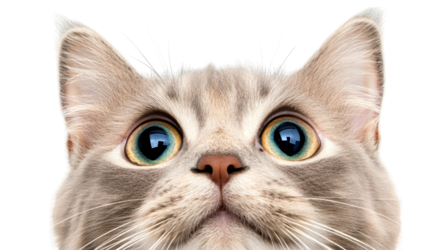 Captivating emerald green eye of a feline, closeup portrait closeup