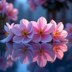 Enchanting Spring Blossoms A Radiant Reflection