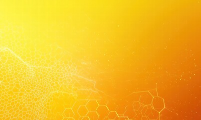 A yellow background with a lot of hexagons and a lot of dots