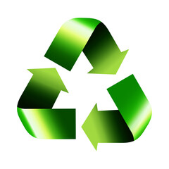 Obraz premium recycle symbol on green