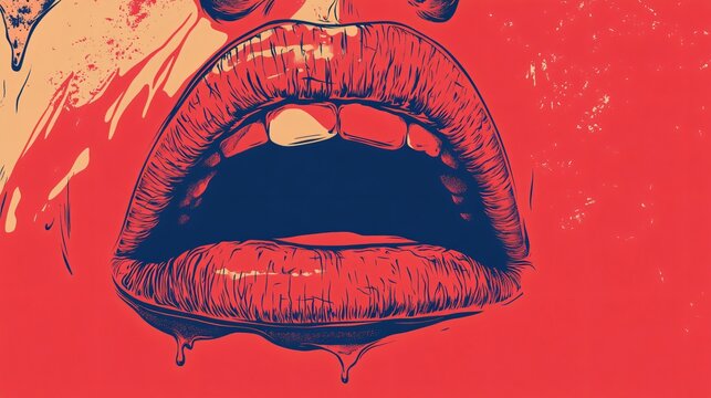Expressive Sad Mouth Vector Illustration for Graphic Design Projects and Marketing Materials